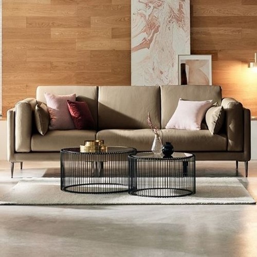 자코모 베네토 이태리 천연가죽 소파 3.5인용