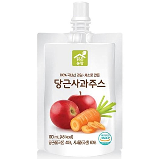 휴온스내츄럴 맑은농장 당근사과주스 100ml