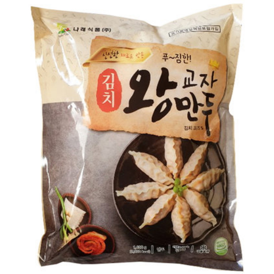 나래식품 푸짐한 김치 왕교자 만두 1.4kg (1개)