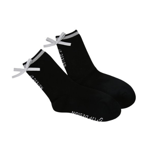 에프앤디인터내셔널 이안폴터디자인 리본 포인트 크루양말 IPL3ASC774 BK