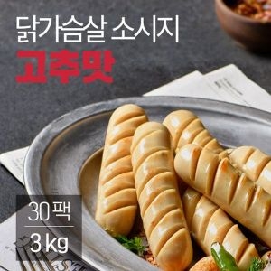 푸드나무 잇메이트 닭가슴살 크리스피 핫도그 고추맛 100g (30개)_이미지