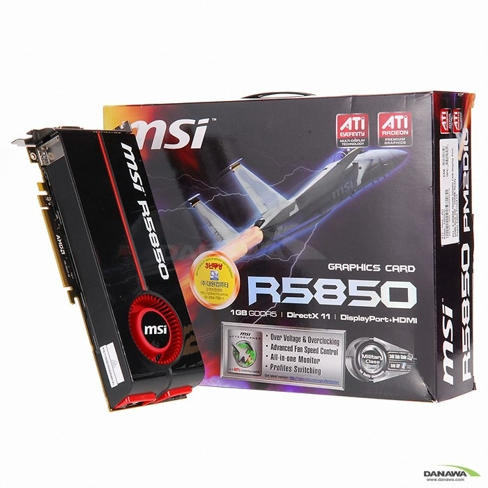MSI 라데온 HD 5850 R5850-PM2D1G D5 1GB 대원_이미지