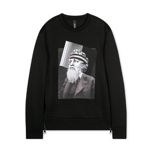 닐바렛 남성 포세이돈 프린트 블랙 맨투맨 PBJS376S H515S 1414_이미지