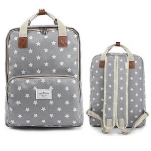 라일리 Rly 학생 백팩 트렌드 별무늬 가방 스퀘어 책가방 그레이 9558127_이미지