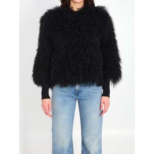 이브살로몬 블랙 다이 몽골리언 퍼 재킷 26WYV62554 AGMO C99_이미지