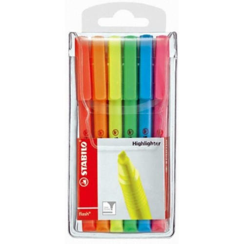 스타빌로 플래쉬 하이라이터 형광펜 (6색)