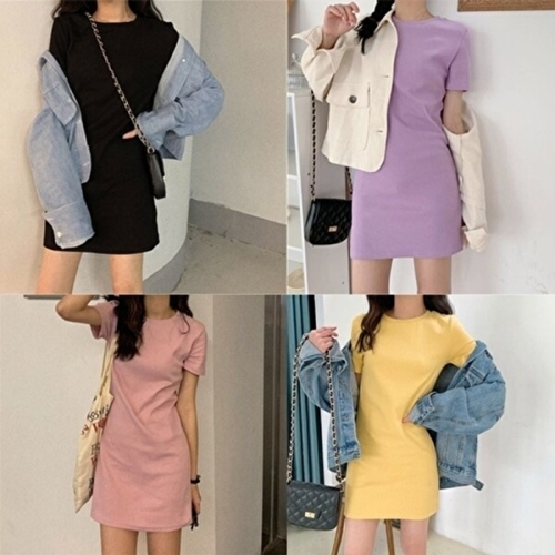 심플 데일리 베이직 미니 원피스 HH-B36 KYR-W63DD65