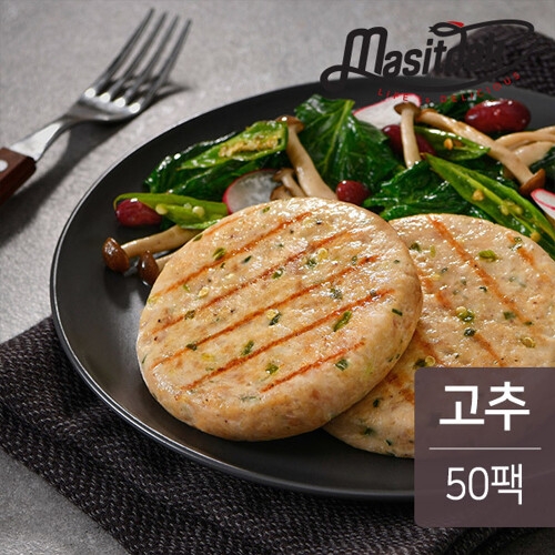 랭킹닭컴 맛있닭 닭가슴살 스테이크 고추맛 100g (50개)_이미지