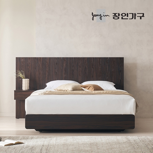 장인가구 까르뎅차콜 호텔 LED 침대 LK+400협탁 (매트별도)_이미지