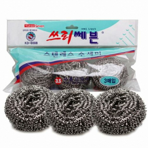 쓰리쎄븐 철수세미 20g 3개입 탄냄비세척