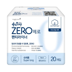 순수한면 제로 팬티라이너 슈퍼롱 20개 (10팩(200개))_이미지