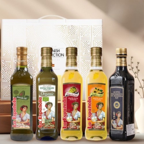 500ml 5종 선물세트 (유기농 올리브오일+포도씨유+해바라기유+아보카도오일+발사믹식초)