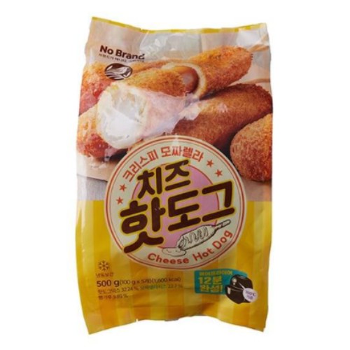 이마트 노브랜드 크리스피 모짜렐라 치즈 핫도그 500g (1개)