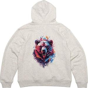 셀러허브 패션 JHQSYR03_51HD 뒷면 무서운곰 화난곰 분노곰 그림 프린팅_이미지