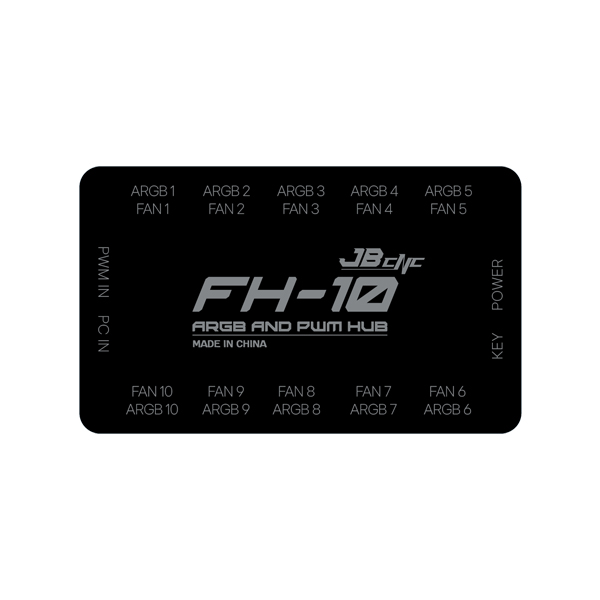 JBCNC FH-10 ARGB AND PWM HUB (블랙)_이미지