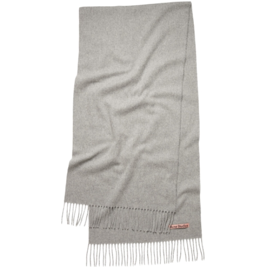 아크네스튜디오 내로우 울 프린지 스카프_CA0210 (X92, 라이트 그레이 멜란지)_이미지