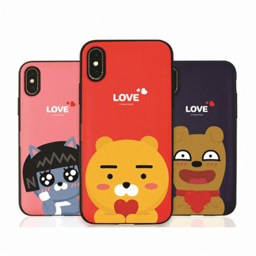 씽크플러스 아이폰8 카카오프렌즈 러브 멀티 카드 범퍼 케이스