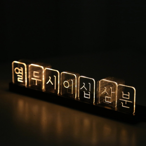 청년전자 우리글에 무드등을 더하다 LED 아크릴 한글시계