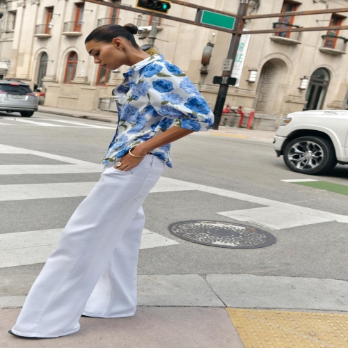 자라 꽃무늬 프린트 포플린 셔츠 멀티컬러 511273368