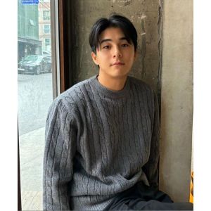 마인드브릿지 케이블 세미오버핏 니트 MYKT71A3_이미지