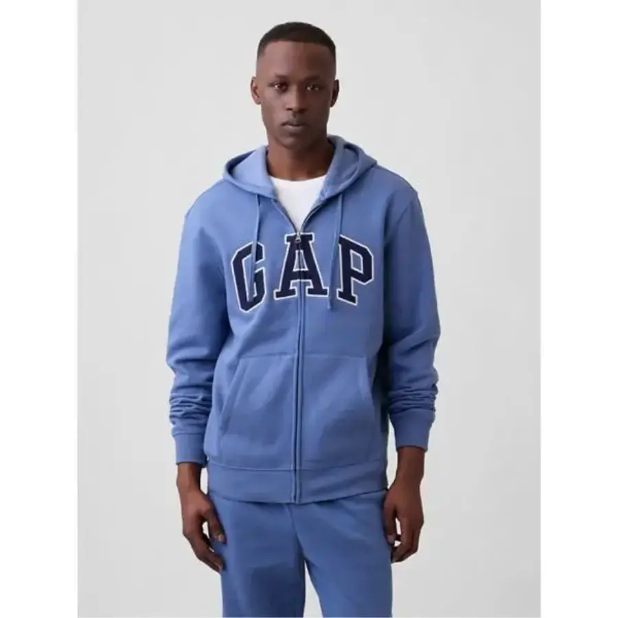 GAP 어덜트 성인 릴렉스드 로고 집업 후디 후드티 베인브리지 블루 11264615_이미지