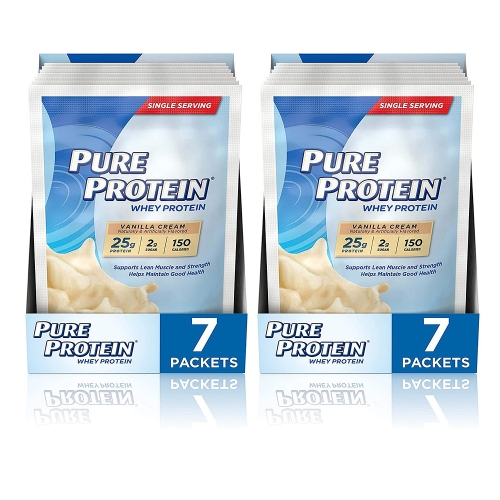 [불명] 퓨어 프로틴 파우더 39g 7개입 2팩 바닐라 크림 Whey Powder by Pure Protein, Gluten Free_이미지