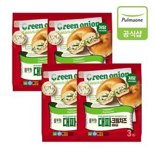 풀무원 대파 크림치즈 베이글 405g (4개)