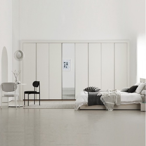 한샘 아트월 거울 붙박이장 대칭형 고급형 (320cm)_이미지