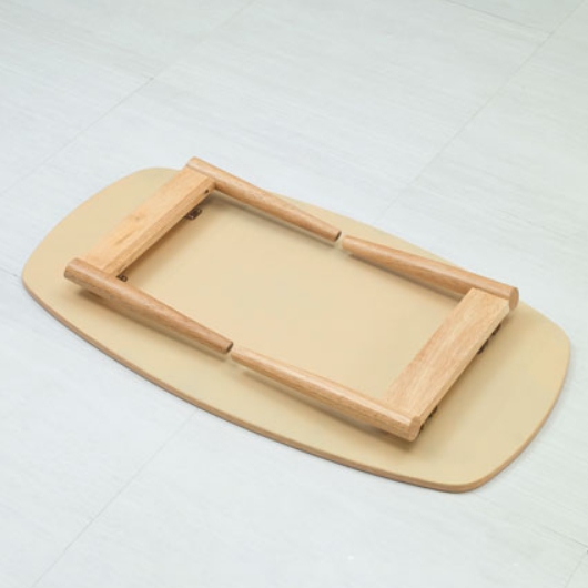 숨결 아루 원목 라운드 접이식 테이블 (90x50cm)_이미지