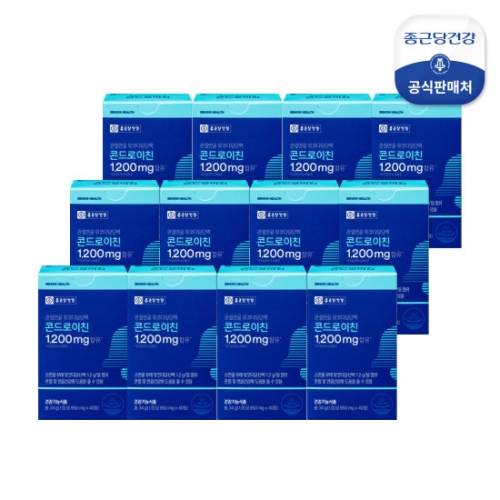 종근당건강 관절연골 뮤코다당단백 콘드로이친 1200mg 60정 (12개)_이미지