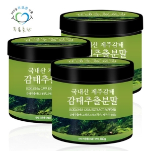 푸른들판 국내산 제주 감태 추출 추출물 분말 가루 180gx3통