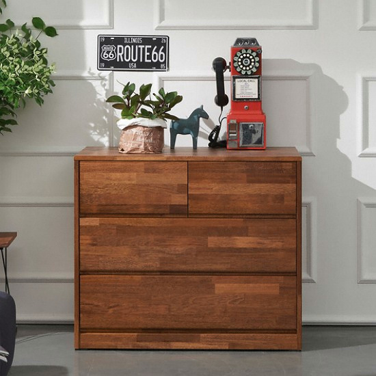 더킨 멀바우 3단 서랍장 900