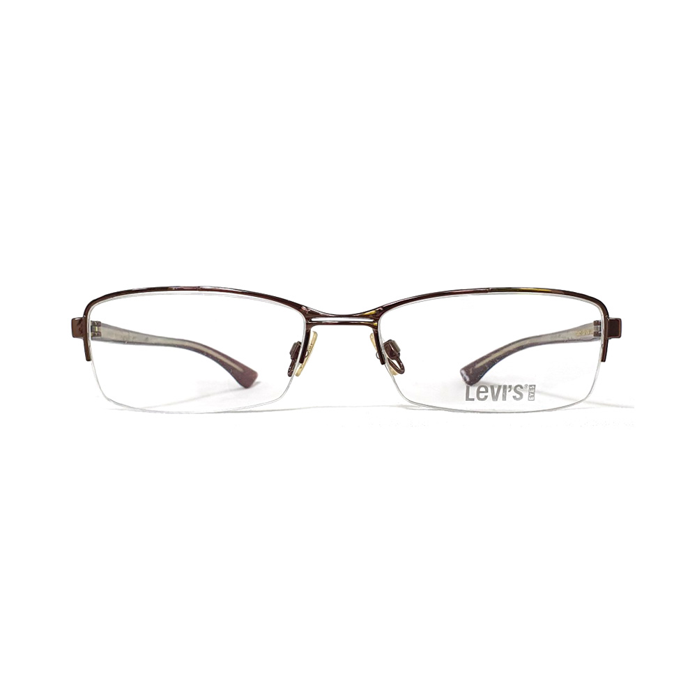 리바이스 가벼운 반무테 패션안경 사각 안경테 LS05098Z BRN_이미지