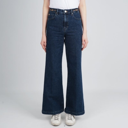  게스 여성 청바지 콰트로 G 금속장식 플레어 붓컷 YO1D1097