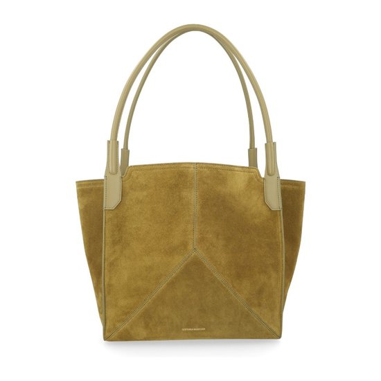 빅토리아베컴 스웨이드 더블 탑 핸들 오픈 탑 토트백 B325AAC00