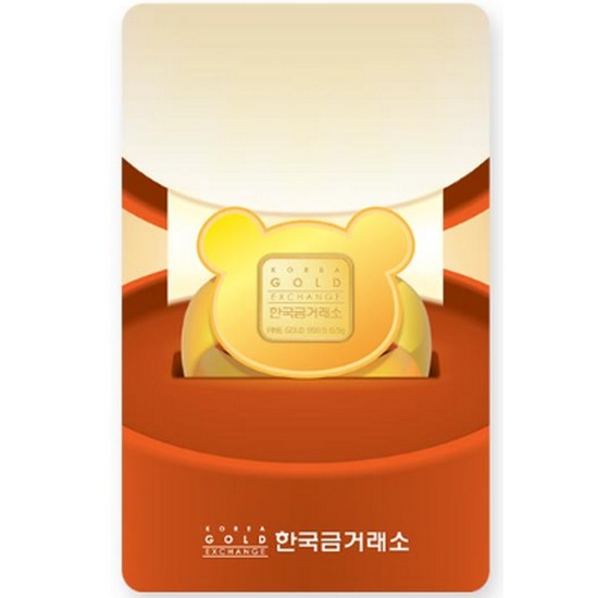 한국금거래소 곰돌이 돌반지 골드바 0.5g (1개)