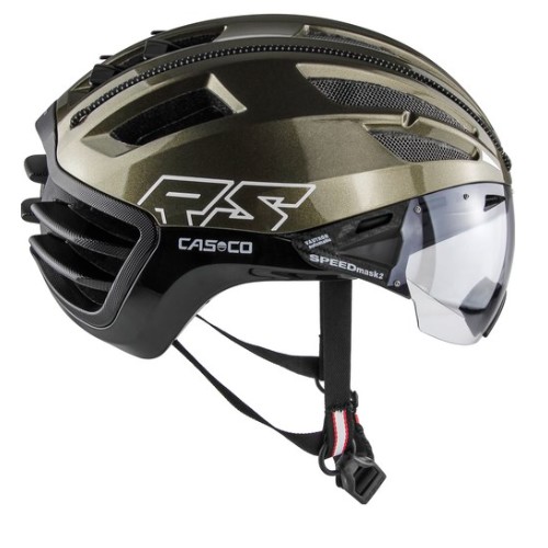 카스코 스피드에어로2 RS 자전거 헬멧 + 바이저 (커피)