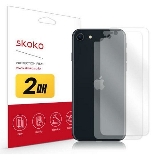스코코 아이폰SE3 유광 후면 외부보호필름 (후면 2매)_이미지