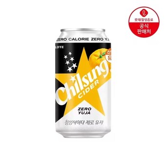 롯데칠성음료 칠성<b>사이다</b> 제로 유자 355ml