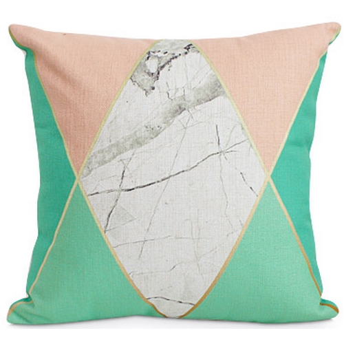 샤이닝홈 러프 소파 쿠션 핑크폴리곤 (1개)