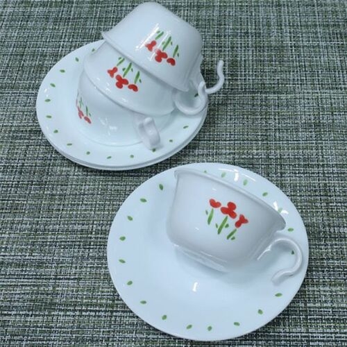 커피잔 세트 찻잔 커피컵 도자기컵 꽃무늬 4인조