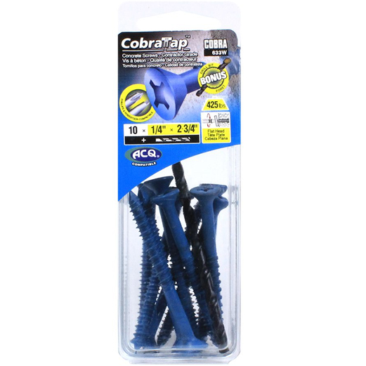 코브라 평면헤드 콘크리트피스 6.4 x 69.8mm (10pcs)