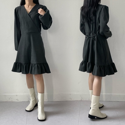  아이우먼 위쉬몰 CR 리얼리랩브이프릴원피스 N857H412 빅사이즈