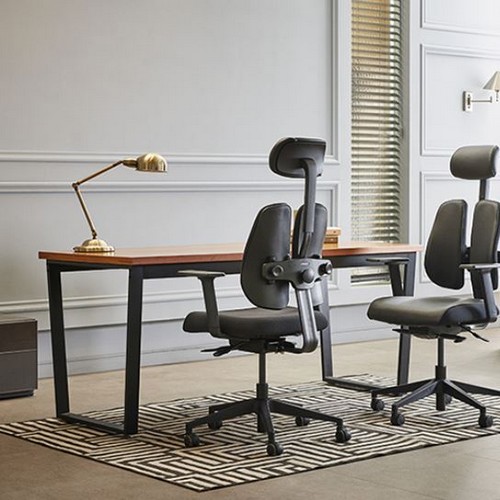 듀오백 D2500G-DASL 인조가죽 사무용 컴퓨터 책상 의자_이미지