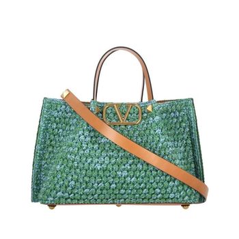 로고 플라크 워븐 토트백 128410960