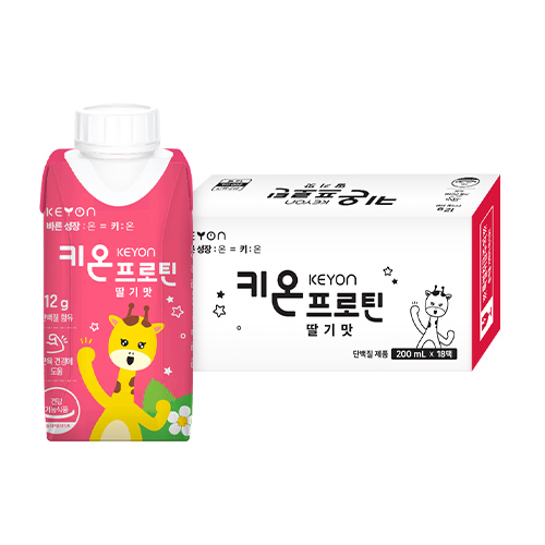 함소아제약 키온 프로틴 딸기맛 200ml (18개)_이미지