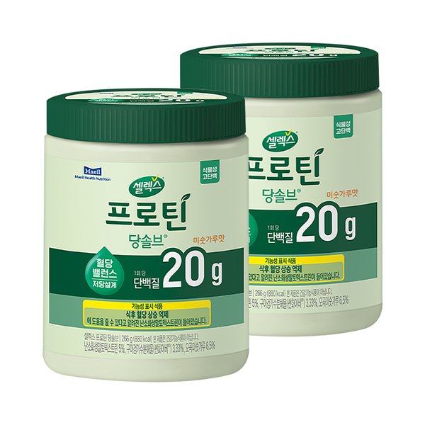 매일유업 셀렉스 프로틴 당솔브 미숫가루맛 266g (2개)_이미지