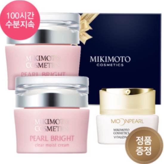 미키모토코스메틱 펄 브라이트 MC 클리어 모이스트 크림+바이탈라이징 크림 3종 세트