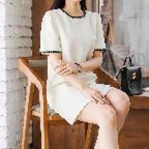 반팔 여성 여름 미니 원피스 결혼식 하객룩 WC595D9