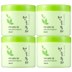웰코스 첫물녹차 프레쉬 클렌징 크림 300g (4개)